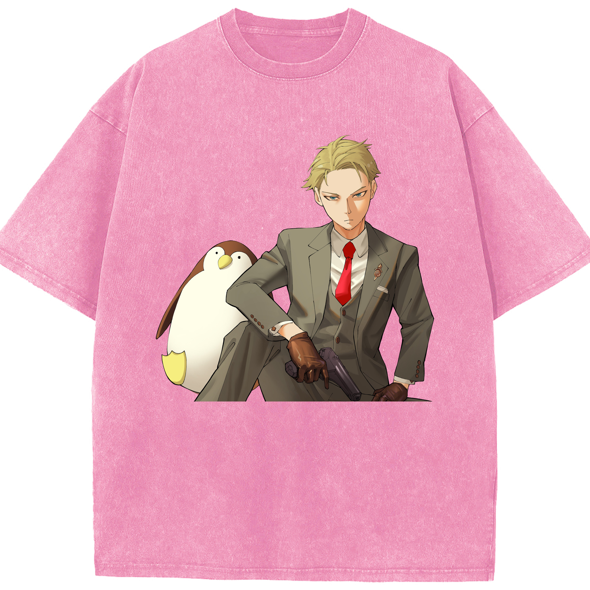 （画像用） SPY×FAMILY间谍家家酒 綿100% ヴィンテージ風 半袖Tシャツ（フロントプリント）